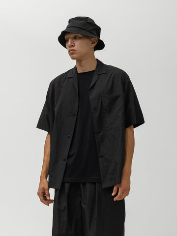 Teatora Open Collar Shirt S/S HL Black, Shirts