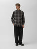 TOHNAI Double Face Cotton Two Pleats Trouser Black, Pants