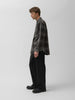 TOHNAI Double Face Cotton Two Pleats Trouser Black, Pants