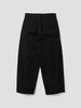 TOHNAI Double Face Cotton Two Pleats Trouser Black, Pants