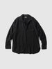 Ulterior Washed Super Fine Wool Viyella Skipper Shirt Top Charcoal, Shirts