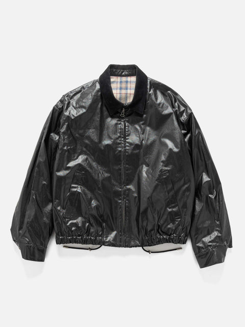 Flat shot of the Cotton Poplin Zip up Blouson from URU in studio