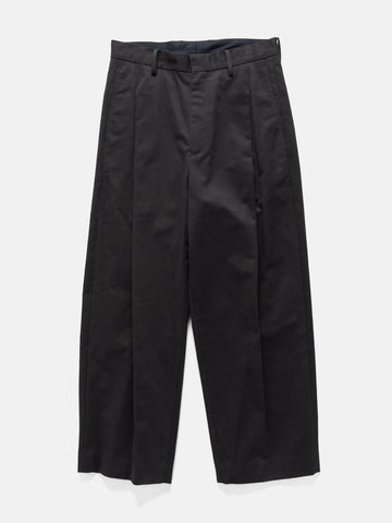 URU Organic Cotton Chino 1 Tuck Pants D. Navy, Pants