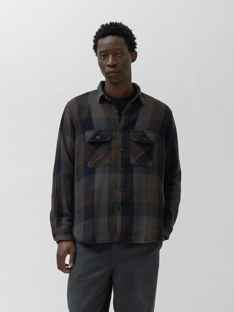 Unlikely Heavy Nel Work Shirts Brown/Gray Plaid, Shirts