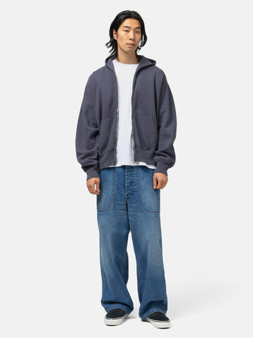 Unlikely Raglan Zip Hoodie Navy, Hoodies