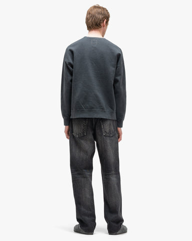 visvim Jumbo SB Sweat L/S DMGD Black, Sweatshirts