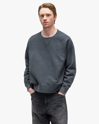 visvim Jumbo SB Sweat L/S DMGD Black, Sweatshirts