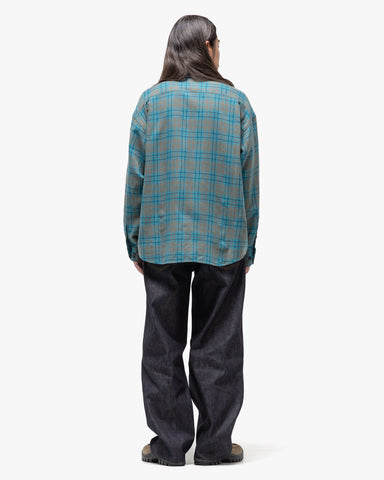 visvim Lumber Check L/S (W/L) Blue, Shirts