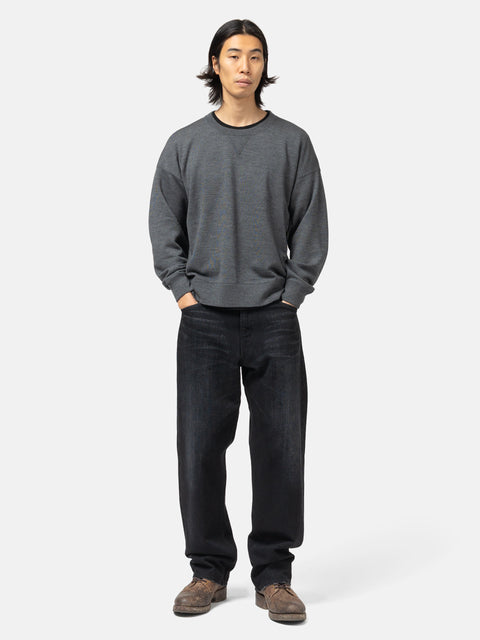 visvim Jumbo SB Sweat L/S (Superfine) Charcoal, Sweatshirts
