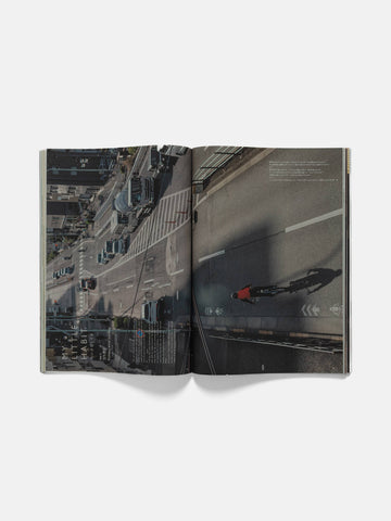 shot in studio of the Subsequence Magazine Vol.8 opened on an article, from visvim