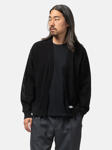 WTAPS Palmer / Sweater / Cotton Black, Cardigans