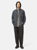 Full body shot of the model wearing the WTAPS WRKT2001 / Trousers / Cotton. Twill Charcoal