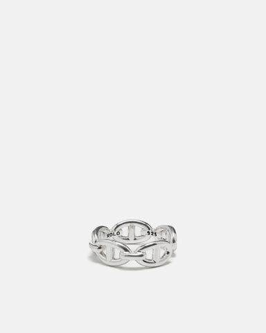 XOLO JEWELRY Anchor Chain Ring Silver, Rings