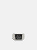 XOLO JEWELRY Signet Ring With Black & Gray Flower, Rings