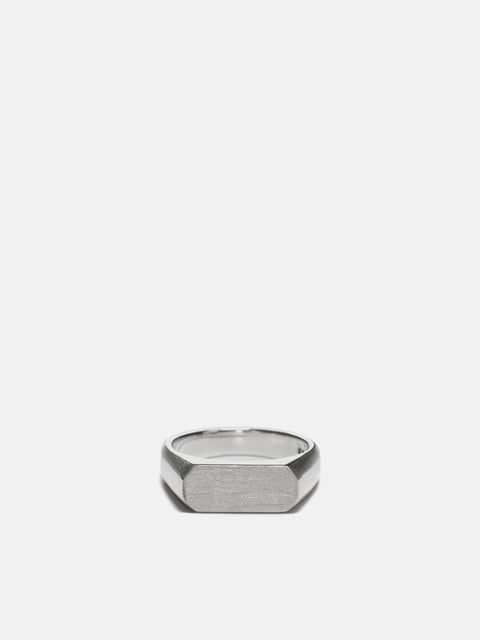 XOLO JEWELRY Signet Ring with Hair Line -Thick, Rings