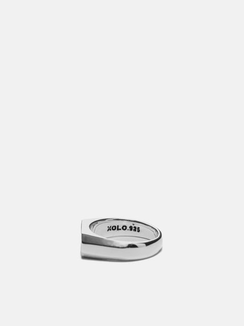 XOLO JEWELRY Signet Ring with Hair Line -Thick, Rings