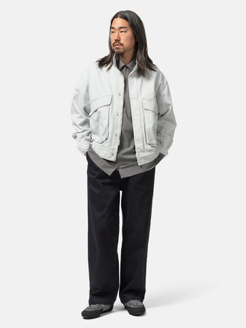 YOKE 1Pleated Wide Tapered Trousers Black, Pants
