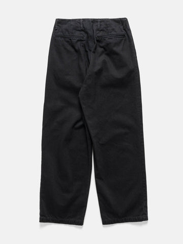 YOKE 1Pleated Wide Tapered Trousers Black, Pants