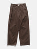 YOKE 1Pleated Wide Tapered Trousers Brown, Pants