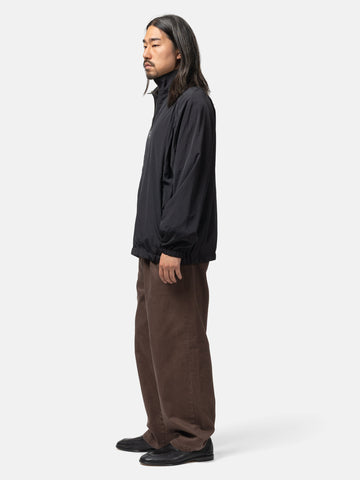 YOKE 1Pleated Wide Tapered Trousers Brown, Pants