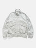 YOKE Cotton Denim Stand Collar Blouson Grayish White, Jackets