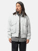 YOKE Cotton Denim Stand Collar Blouson Grayish White, Jackets