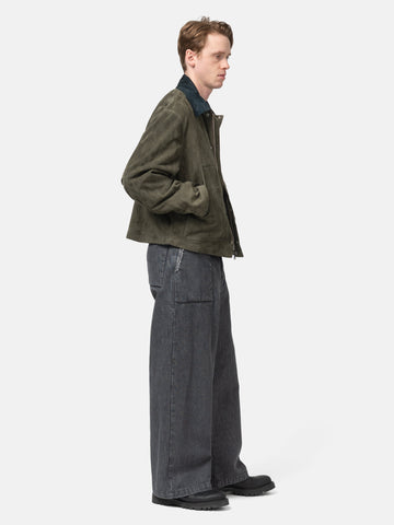 YOKE Denim Cut-Off Buggy Pants Black, Pants