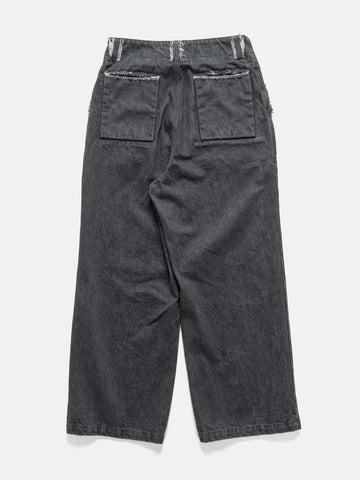 YOKE Denim Cut-Off Buggy Pants Black, Pants