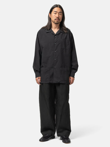 YOKE Garment-dyed Shirt Jacket Carbon Black, Shirts