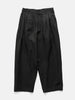 YOKE Linen Silk Kersey 3Pleated Tapered Trousers Black, Pants