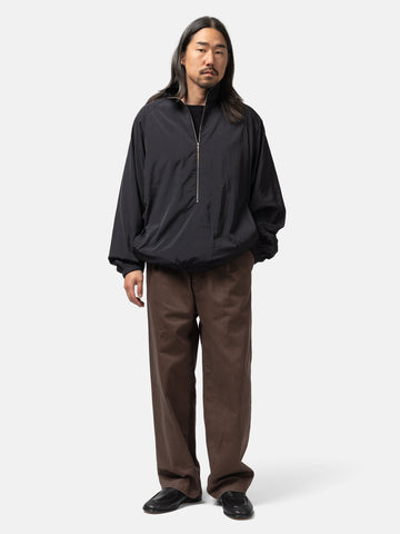 YOKE Silk Nylon 3/4 Zip Pullover Black, Jackets