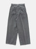 YOKE Vintage Wash Denim 3Pleated Wide-Leg Trousers Black, Jeans