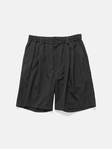 YOKE Wool Washer Tropical 2Pleated Easy Shorts Carbon, Shorts