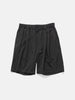 YOKE Wool Washer Tropical 2Pleated Easy Shorts Carbon, Shorts