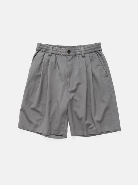YOKE Wool Washer Tropical 2Pleated Easy Shorts Gray, Shorts
