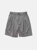 YOKE Wool Washer Tropical 2Pleated Easy Shorts Gray, Shorts
