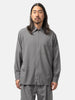 YOKE Wool Washer Tropical Zip Shirt Gray, Shirts