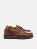 Yuketen Italian Hex Eye Boat Shoe w/ Cortina Sole SG Lt. Brown, Shoes