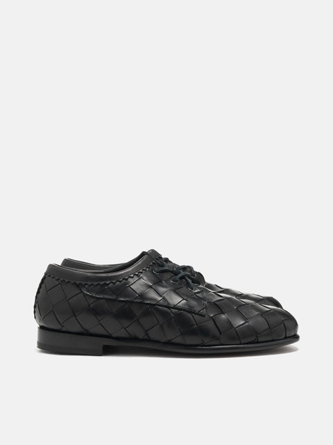 Yuketen Weaved Blucher Nappa Black, Shoes