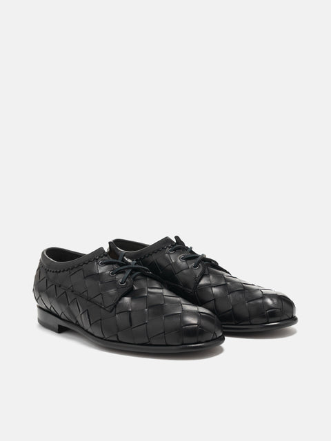 Yuketen Weaved Blucher Nappa Black, Shoes