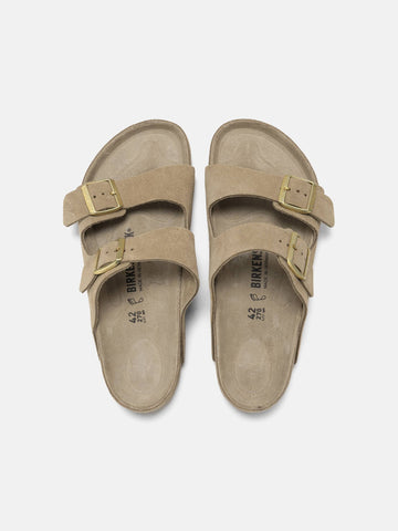 BIRKENSTOCK Arizona Exquisite Suede Taupe, Mules