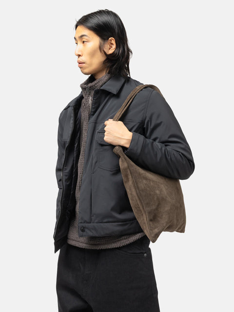 hobo Stroll Tote Bag Pig Suede Dark Brown, Tote Bags