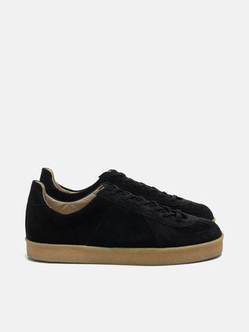 Side view of the HOBO x Reproduction Of Found German Trainer Cow Suede Black