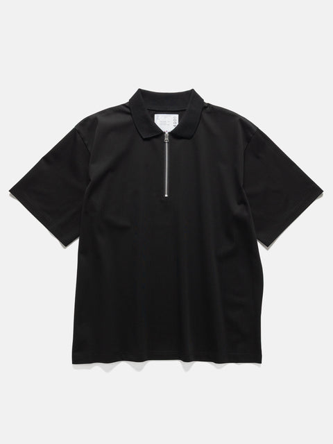 flat shot of sacai Cotton Jersey T-Shirt Black