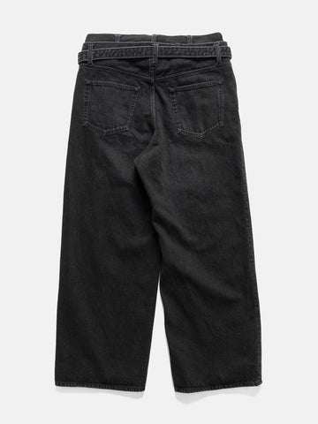 Flat shot of the back of the sacai Denim Pants Black