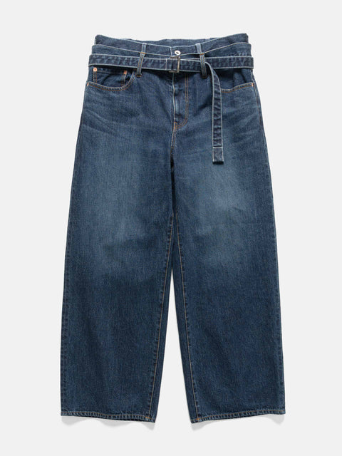 Flat shot of the sacai Denim Pants Blue