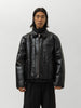 sacai Leather Puffer Blouson Black, Leather Jackets