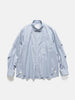 Flat shot of the sacai Poplin Shirt Blue Stripe