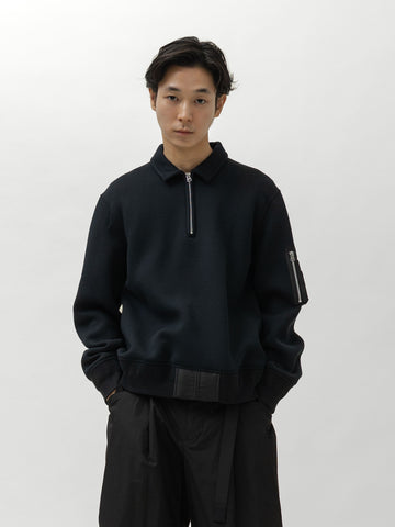 sacai Sponge Sweat Polo Shirt Black, Polos