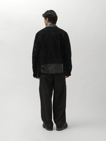 sacai Suede Blouson Black, Leather Jackets